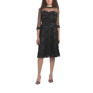 Chic Black Long Sleeve Women's Dress